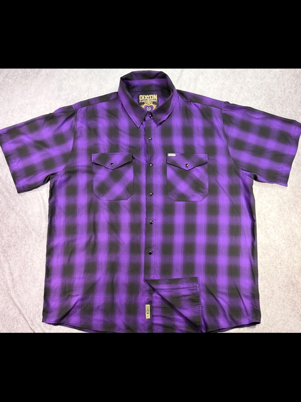 Dixxon Flannel Co The Heart Plaid Short Sleeve Pearl Snap Shirt 3XL